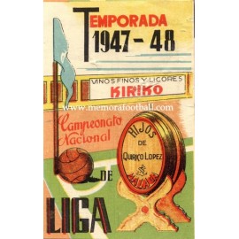 Spanish League 1ª Division 1947-1948, Football Calendar