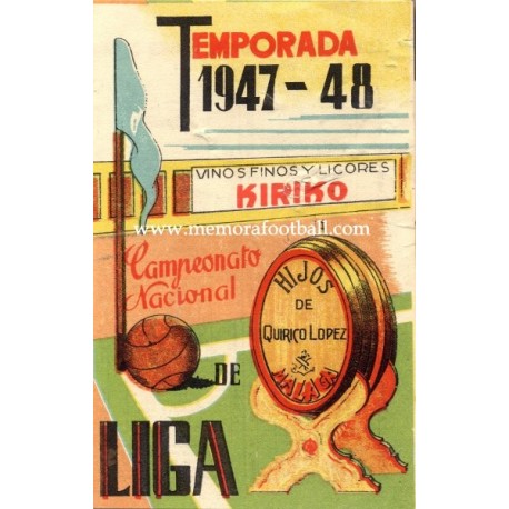 Spanish League 1ª Division 1947-1948, Football Calendar