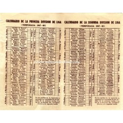 Spanish League 1ª Division 1947-1948, Football Calendar