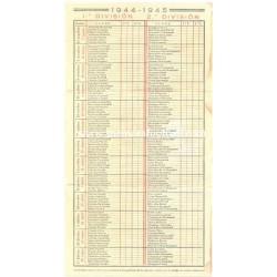 Spanish League 1ª Division 1944-1945 football calendar