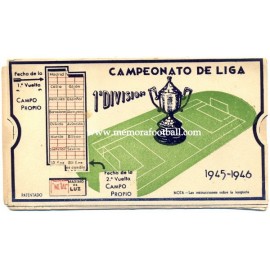 Spanish League 1ª Division 1945-1946 football calendar