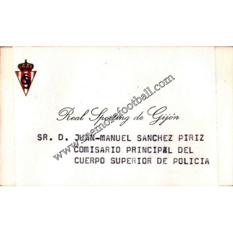 1980 Sporting de Gijón visiting card