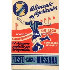 Spanish League 1ª Division 1950-1951 publicity football calendar
