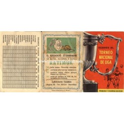 Spanish League 1ª & 2º Division 1957-1958 publicity football calendar