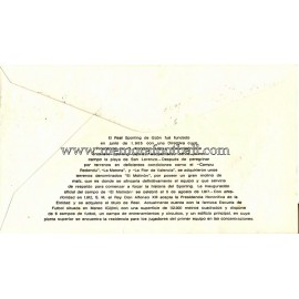 1905-1980 Sporting de Gijón 75th Anniversary letter