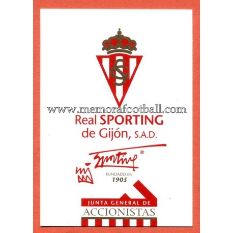 Tarjeta Sporting de Gijón 21-12-1997 