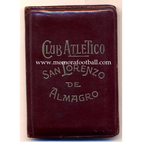 1950s Club Atlético San Lorenzo de Almagro (Argentina) membership card