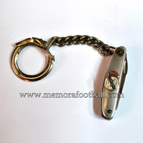 Real Madrid CF Keychain with small knife 1960-70s