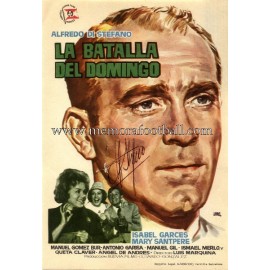 ALFREDO DI STEFANO "La batalla del Domingo" (1963) signed cinema hand programme