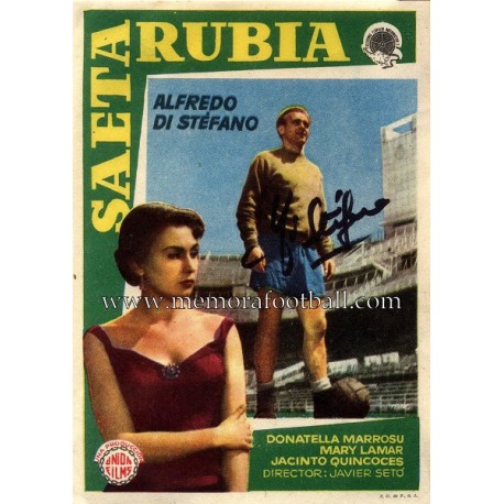 ALFREDO DI STEFANO "Saeta Rubia" (1956) signed cinema hand programme