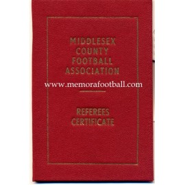 Football Referee´s Certificate dated 1973