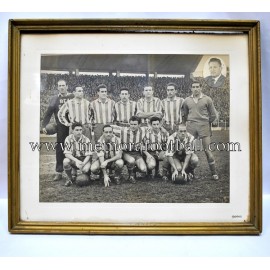 Fotografía enmarcada del Real Gijón 1951-52 firmada