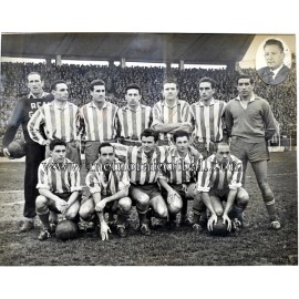 Fotografía enmarcada del Real Gijón 1951-52 firmada