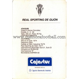 "JOAQUÍN" Sporting de Gijón 1990s card