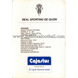 "JOAQUÍN" Sporting de Gijón 1990s card