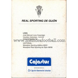 "LOZA" Sporting de Gijón 1990s card