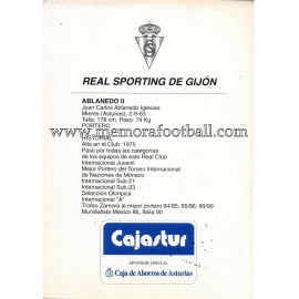 "ABLANEDO" Sporting de Gijón 1990s card