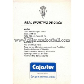 "MUÑIZ" Sporting de Gijón 1990s card