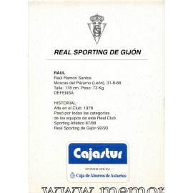 Tarjeta Publicitaria de "RAUL" 1990s 