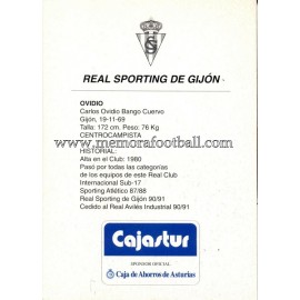 "OVIDIO" Sporting de Gijón 1990s card