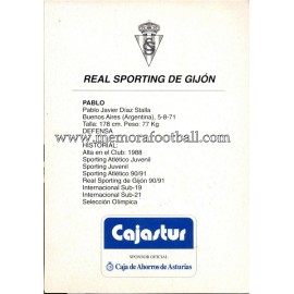 "PABLO" Sporting de Gijón 1990s card