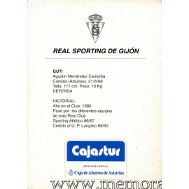 Tarjeta Publicitaria de "GUTI" 1990s 
