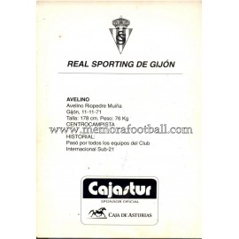 "AVELINO" Sporting de Gijón 1990s card