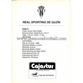 "PABLO" Sporting de Gijón 1990s card