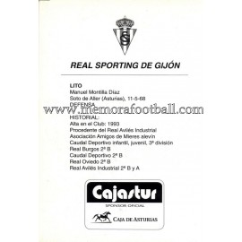 "LITO" Sporting de Gijón 1990s card