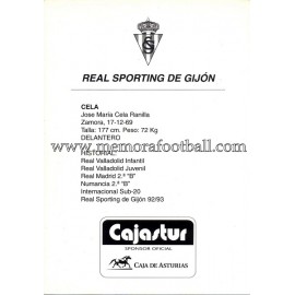 "CELA" Sporting de Gijón 1990s card