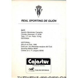 "GUTI" Sporting de Gijón 1990s card