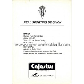 "RAMÓN" Sporting de Gijón 1990s card