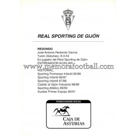 "REDONDO" Sporting de Gijón 1990s card