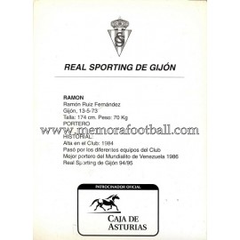 "RAMÓN" Sporting de Gijón 1990s card