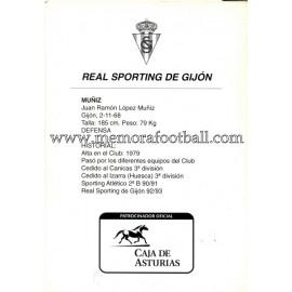 "MUÑIZ" Sporting de Gijón 1990s card