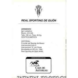 "LEDIAKHOV" Sporting de Gijón 1990s card