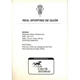"MORÁN" Sporting de Gijón 1990s card