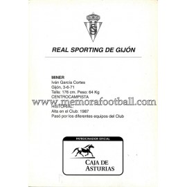 "MINER" Sporting de Gijón 1990s card