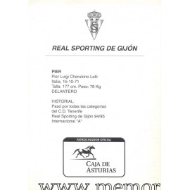 "PIER" Sporting de Gijón 1990s card