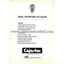 "TOMÁS" Sporting de Gijón 1990s card
