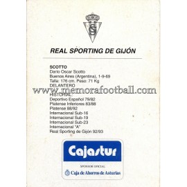 "SCOTTO" Sporting de Gijón 1990s card