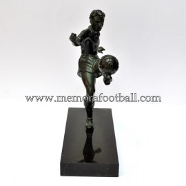 A spelter figure of a footballer c.1950 France