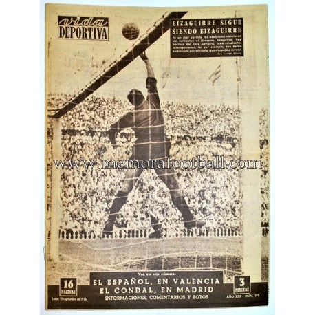 "VIDA DEPORTIVA" Semanario Gráfico 10 Septiembre 1956