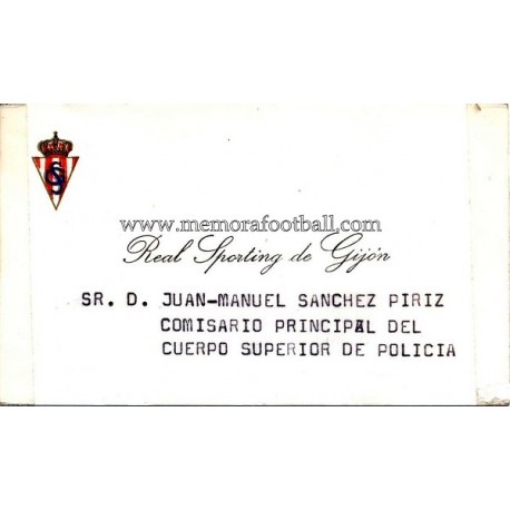 Sporting de Gijón 1970s visiting card