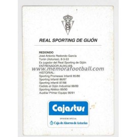 "REDONDO" Sporting de Gijón 1990s card
