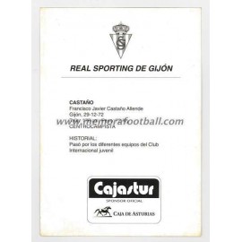 "CASTAÑO" Sporting de Gijón 1990s card