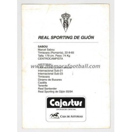 "SABOU" Sporting de Gijón 1990s card