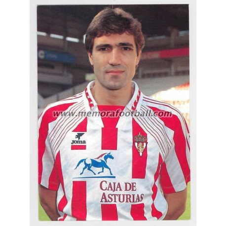 "JULIO SALINAS" Sporting de Gijón 1990s card