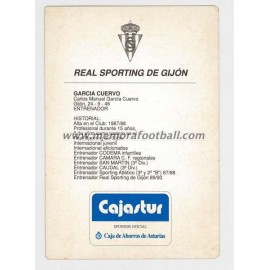 "GARCÍA CUERVO" Sporting de Gijón 1990s card