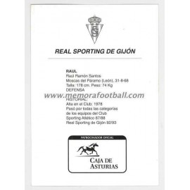 "RAUL" Sporting de Gijón 1990s